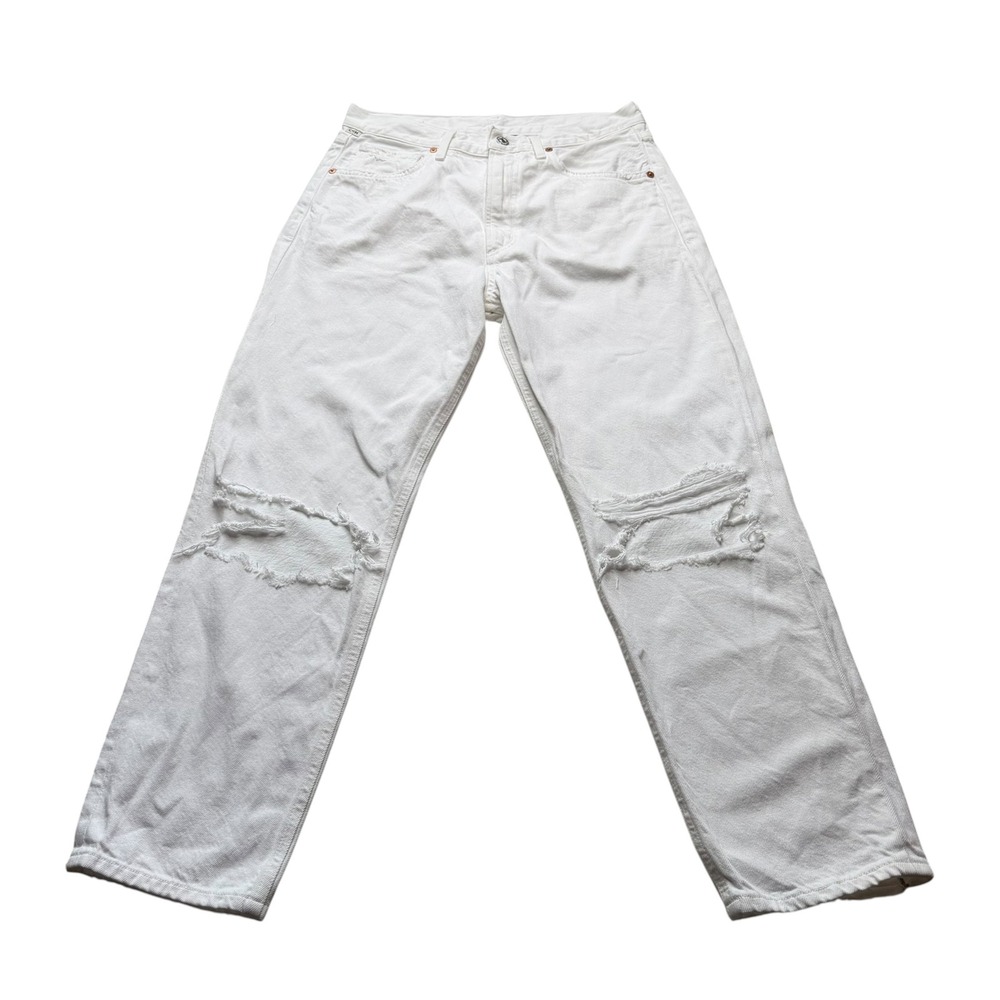 CITIZENS OF HUMANITY Jeans White Distressed Straight Leg Women's Size 27